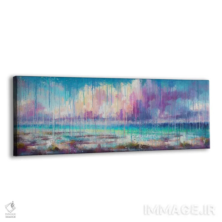 تابلو انتزاعی نجواهای ساحل اثر وان کردی - نمای پرسپکتیو محصول