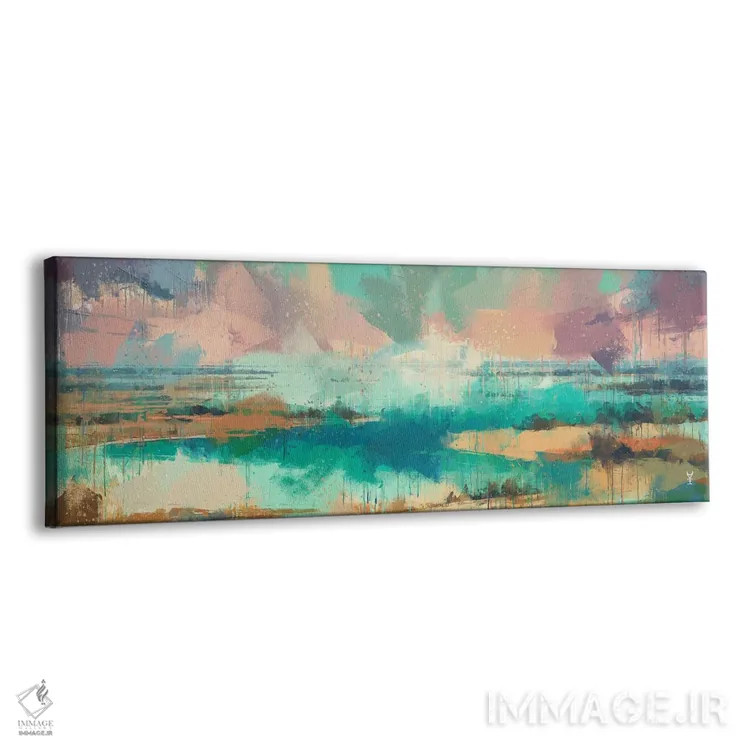 تابلو انتزاعی سواحل زودگذر اثر وان کردی - نمای پرسپکتیو محصول