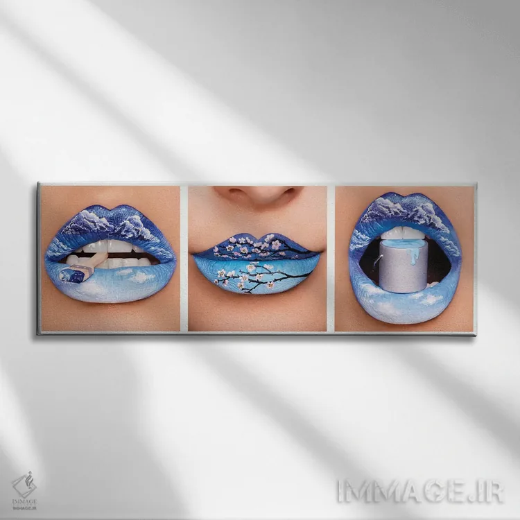 تابلو دکوراتیو شکوفه آسمانی اثر ولادا هگرتی - نمای روبهرو روی دیوار