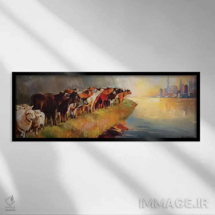 تابلو دکوراتیو آماده باش اثر واسیل خوداکیفسکی - نمای قابدار مشکی