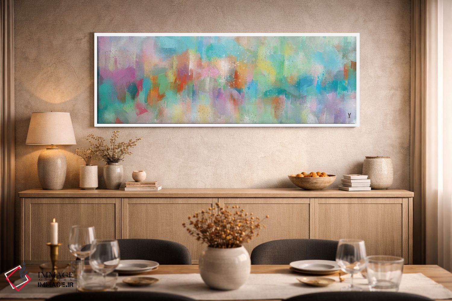تابلو دکوراتیو رقص پاستلی اثر وان کردی - D2W