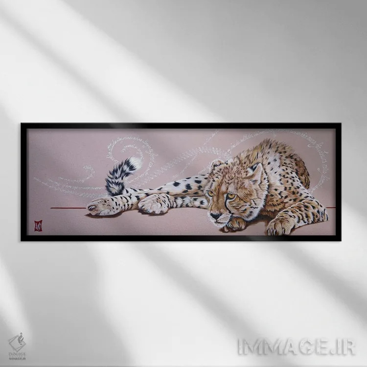 تابلو دکوراتیو چشمان عرفانی اثر والری گلسون - نمای قابدار مشکی