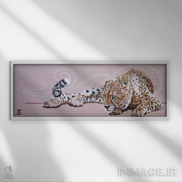تابلو دکوراتیو چشمان عرفانی اثر والری گلسون - نمای قابدار سفید