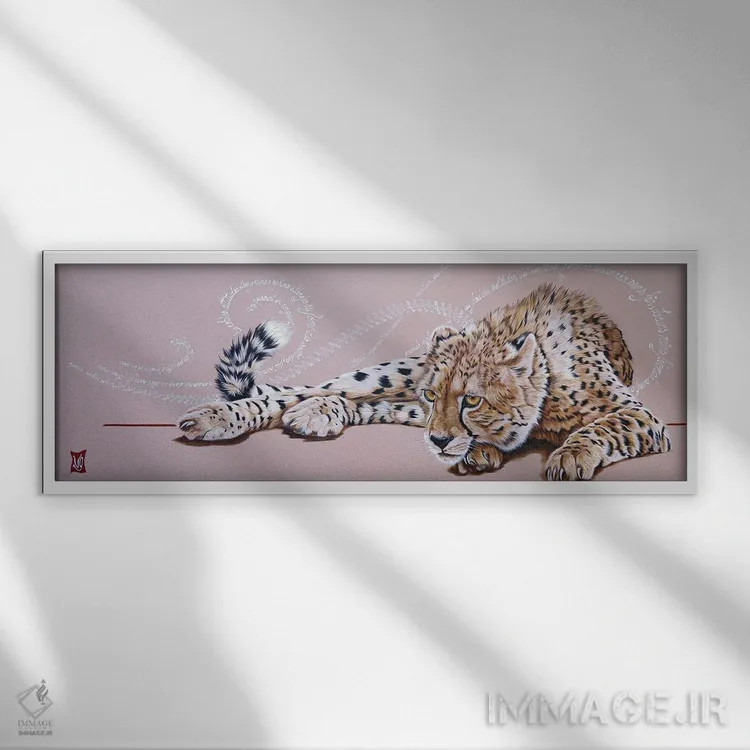 تابلو دکوراتیو چشمان عرفانی اثر والری گلسون - نمای قابدار سفید