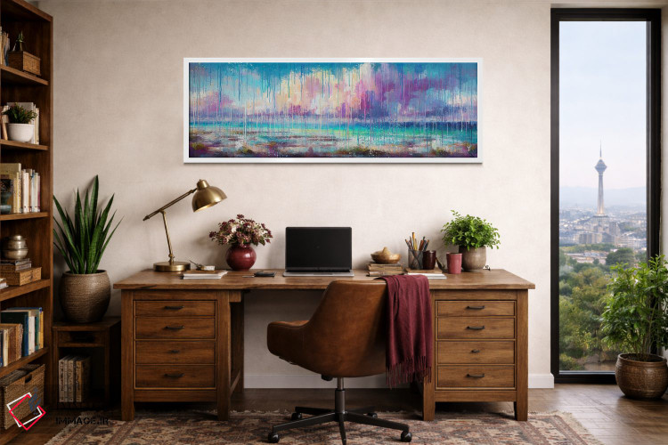 تابلو انتزاعی نجواهای ساحل اثر وان کردی - D1W