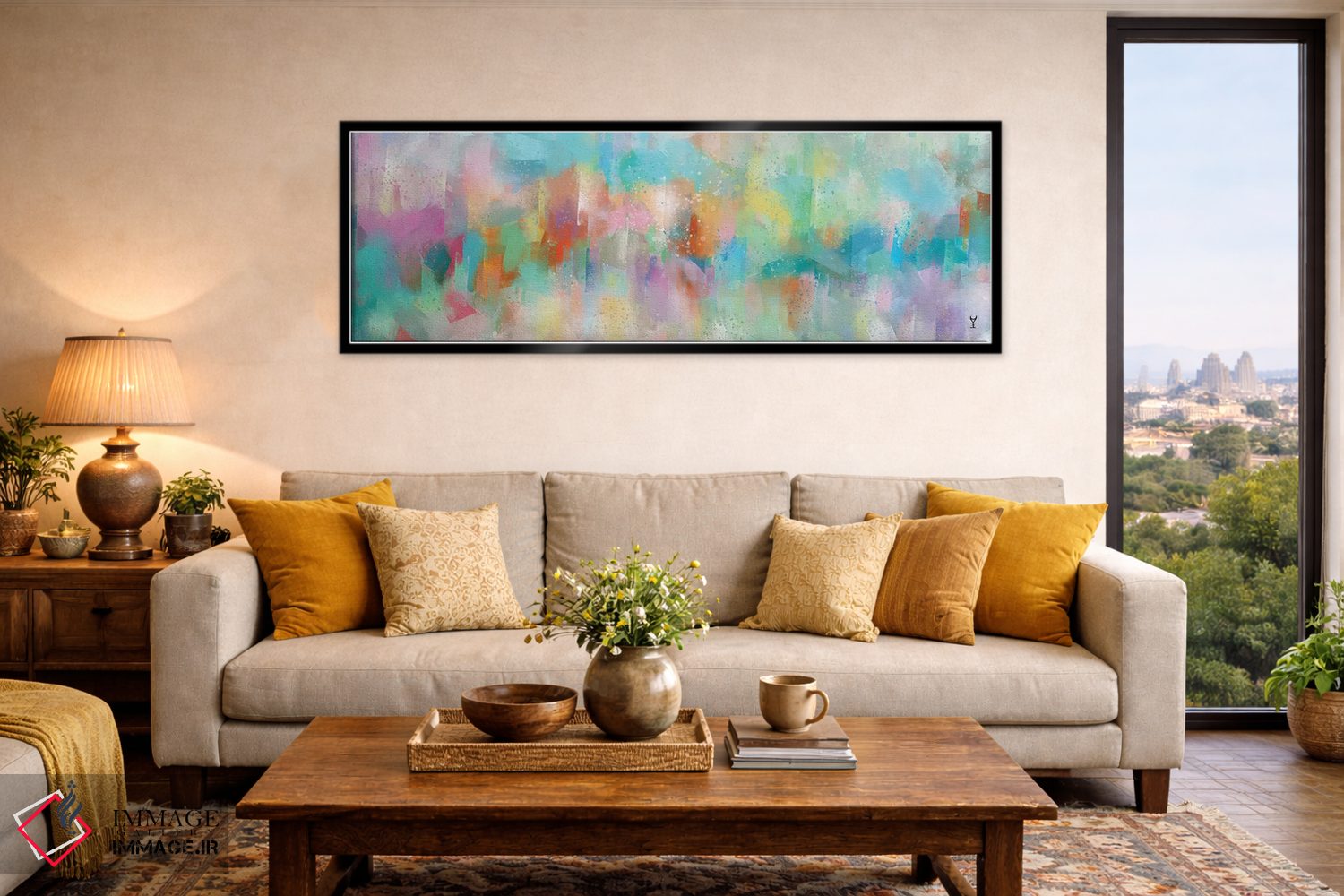 تابلو دکوراتیو رقص پاستلی اثر وان کردی - D6B