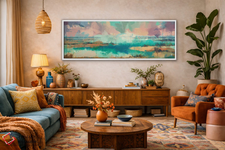 تابلو انتزاعی سواحل زودگذر اثر وان کردی - D1W