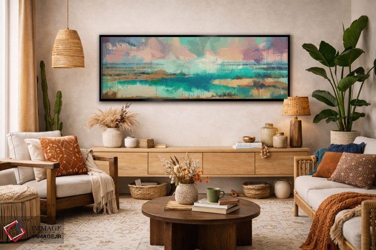 تابلو انتزاعی سواحل زودگذر اثر وان کردی - D2B