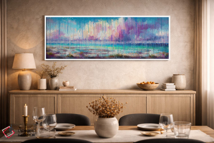 تابلو انتزاعی نجواهای ساحل اثر وان کردی - D2W