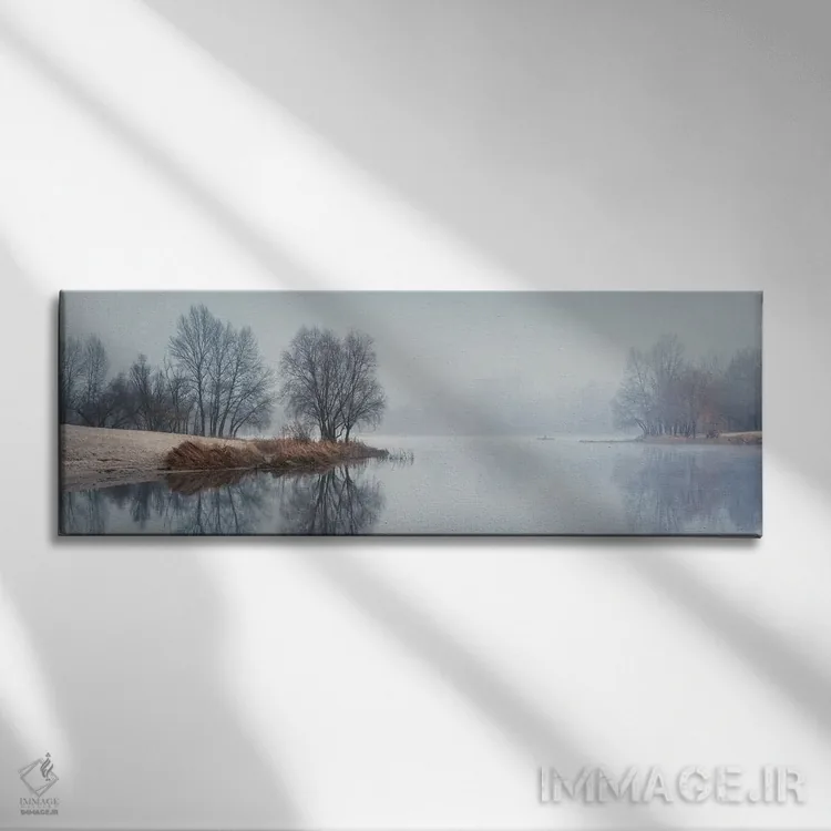 تابلو دکوراتیو صبح خاکستری بر خلیج اثر والریکس - نمای روبهرو روی دیوار