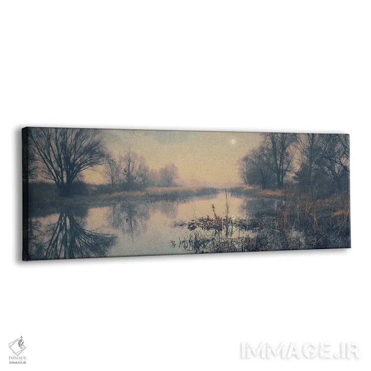 تابلو دکوراتیو ماه کامل بر فراز خلیجی آرام اثر والریکس - نمای پرسپکتیو محصول