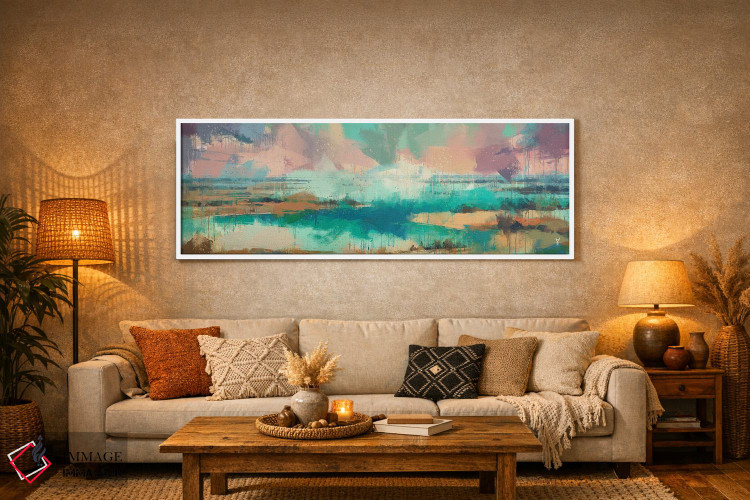 تابلو انتزاعی سواحل زودگذر اثر وان کردی - D5W