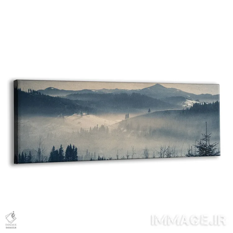 تابلو دکوراتیو گرگ ومیش یخبندان در کوهستان اثر والریکس - نمای پرسپکتیو محصول