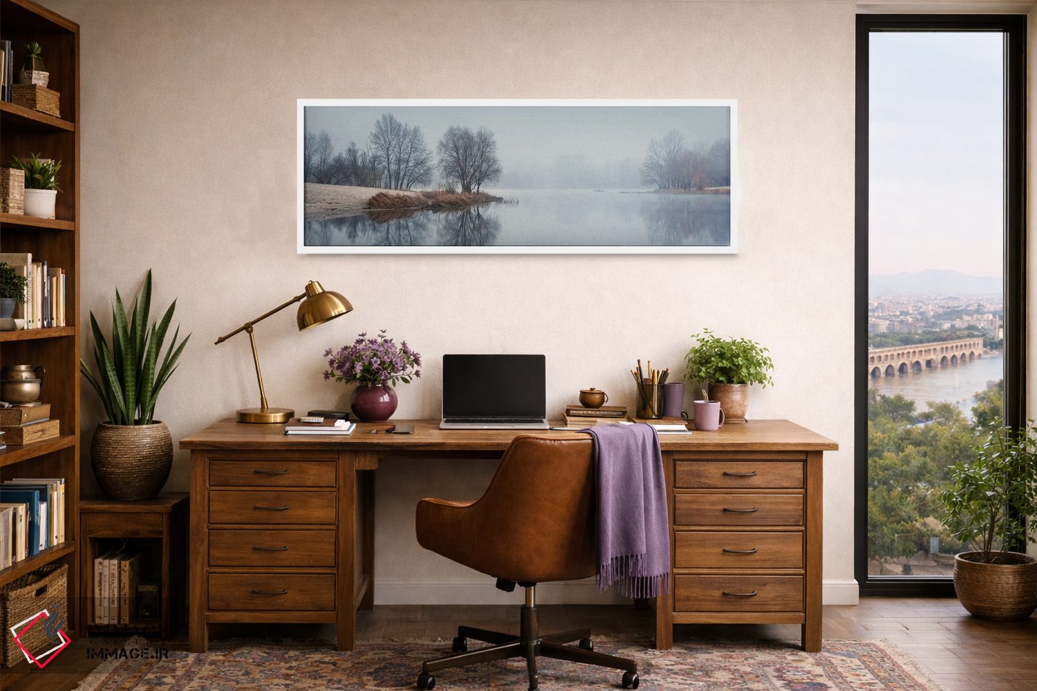 تابلو دکوراتیو صبح خاکستری بر خلیج اثر والریکس - D1W