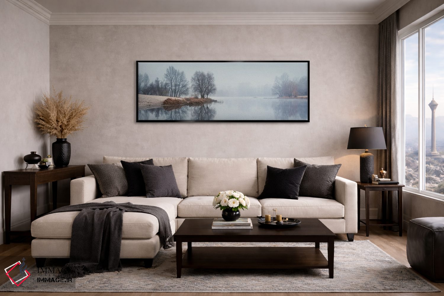 تابلو دکوراتیو صبح خاکستری بر خلیج اثر والریکس - D4B