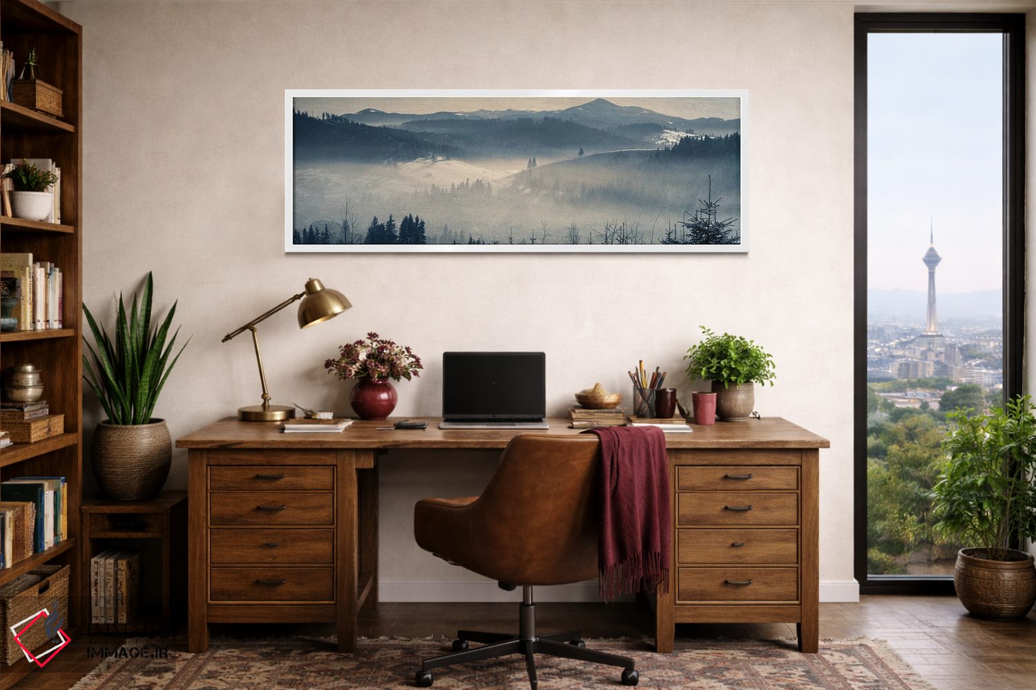 تابلو دکوراتیو گرگ ومیش یخبندان در کوهستان اثر والریکس - D1W