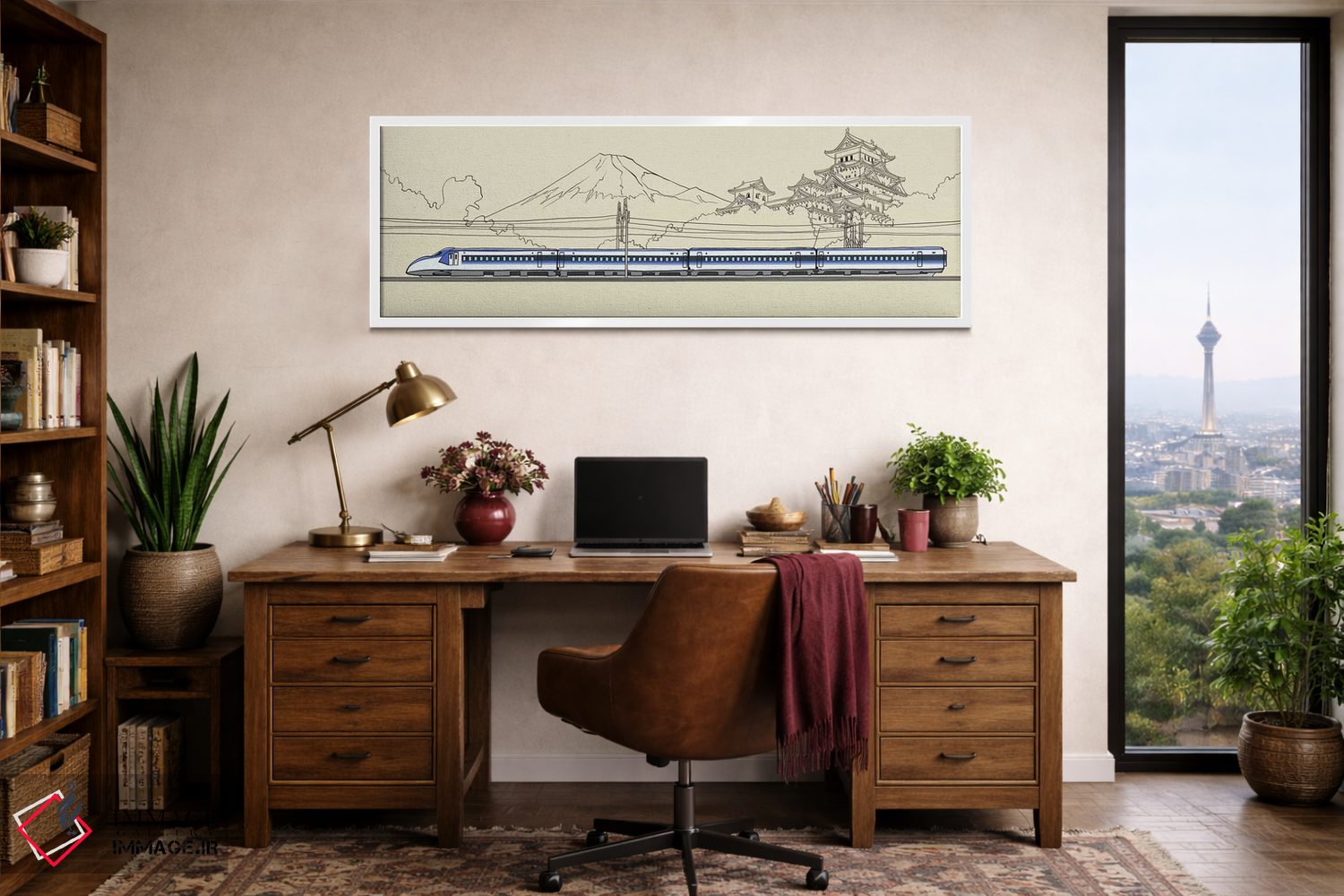 تابلو دکوراتیو ژاپن اثر فایو بای فایو کالکتیو - D1W