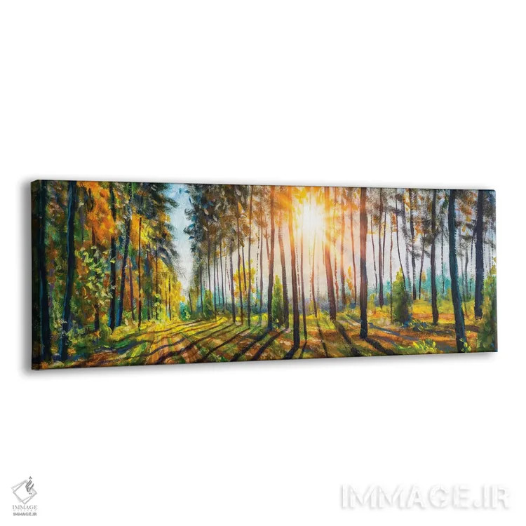 تابلو دکوراتیو چشم انداز زیبای جنگل بهاری اثر والری ریباکوف - نمای پرسپکتیو محصول