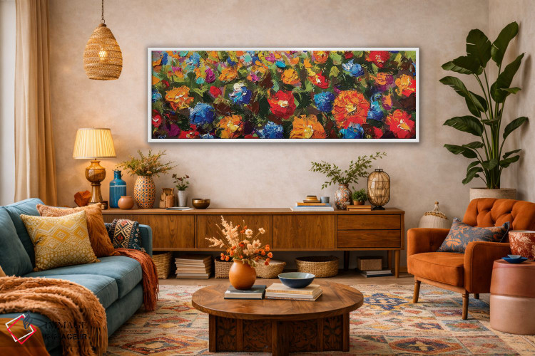تابلو دکوراتیو گل ها به سبک امپرسیونیسم II اثر والری ریباکوف - D2W