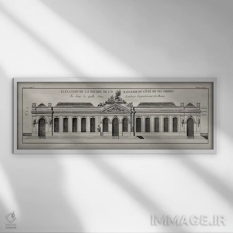 تابلو دکوراتیو نمای مرتفع نما I اثر ویژن استودیو - نمای قابدار سفید