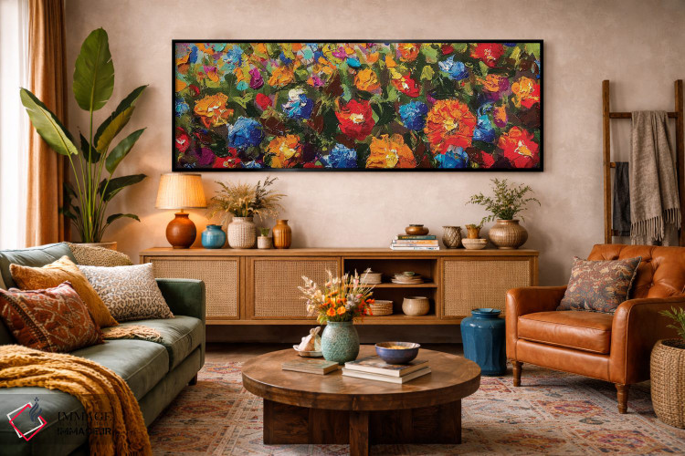 تابلو دکوراتیو گل ها به سبک امپرسیونیسم II اثر والری ریباکوف - D4B