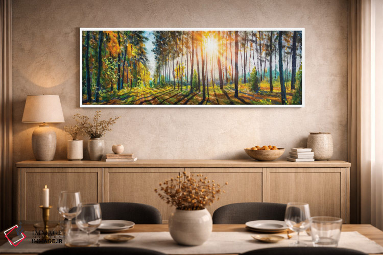 تابلو دکوراتیو چشم انداز زیبای جنگل بهاری اثر والری ریباکوف - D1W