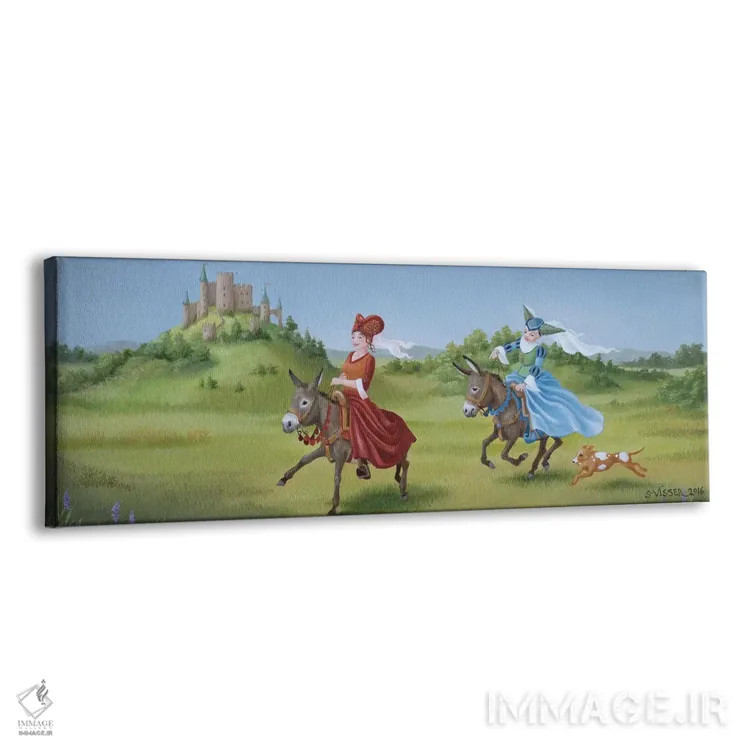 تابلو دکوراتیو تاختن اثر سوزان ویسر - نمای پرسپکتیو محصول