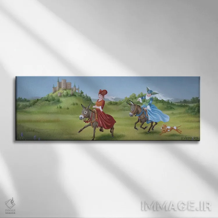 تابلو دکوراتیو تاختن اثر سوزان ویسر - نمای روبهرو روی دیوار