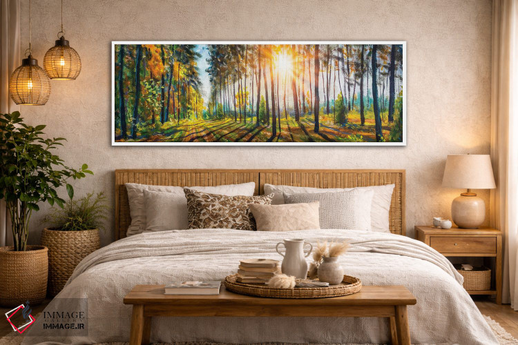 تابلو دکوراتیو چشم انداز زیبای جنگل بهاری اثر والری ریباکوف - D4W