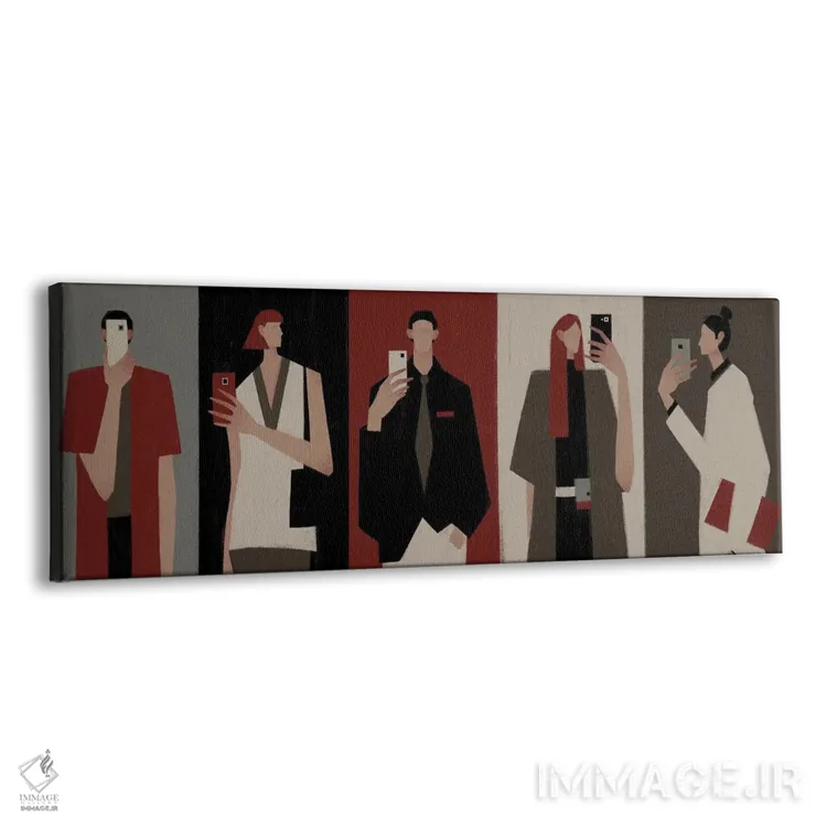 تابلو مدرن آینه ها اثر والریا سیمانتوفسکایا - نمای پرسپکتیو محصول