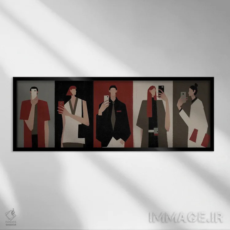 تابلو مدرن آینه ها اثر والریا سیمانتوفسکایا - نمای قابدار مشکی