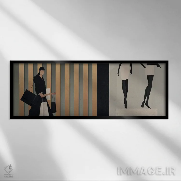 تابلو مدرن زمان خرید IV اثر والریا سیمانتوفسکایا - نمای قابدار مشکی