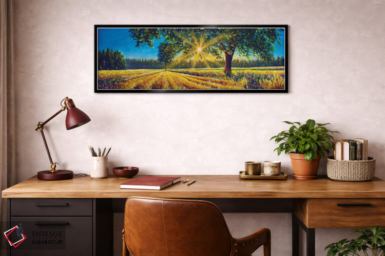 تابلو دکوراتیو پانورامای فوق عریض از منظره آفتابی خیره کننده اثر والری ریباکوف - D3B
