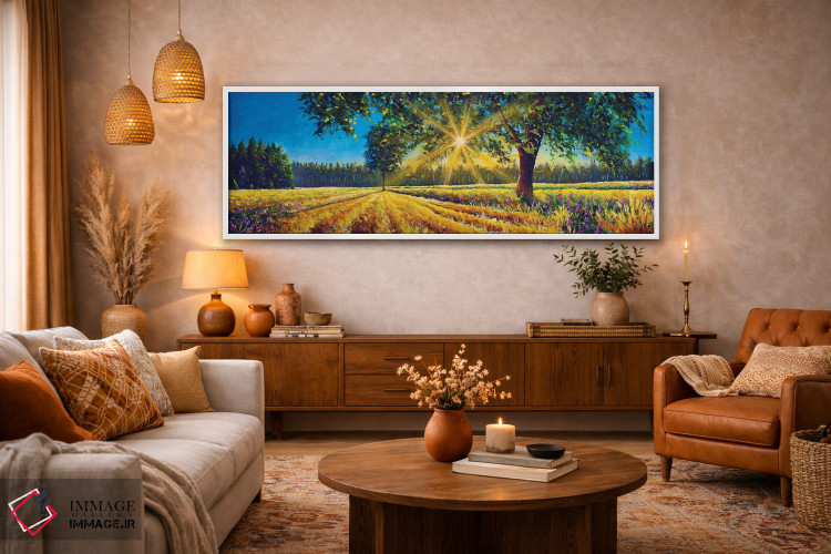 تابلو دکوراتیو پانورامای فوق عریض از منظره آفتابی خیره کننده اثر والری ریباکوف - D4W