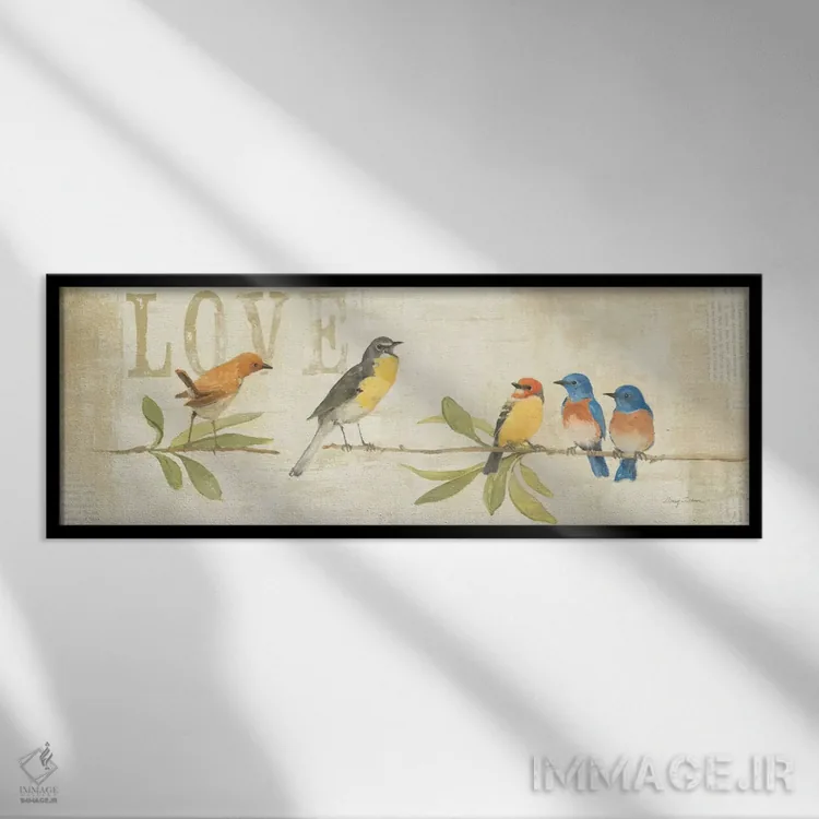 تابلو دکوراتیو ستایش زاغی پنل یک اثر ایوری تیلمن - نمای قابدار مشکی