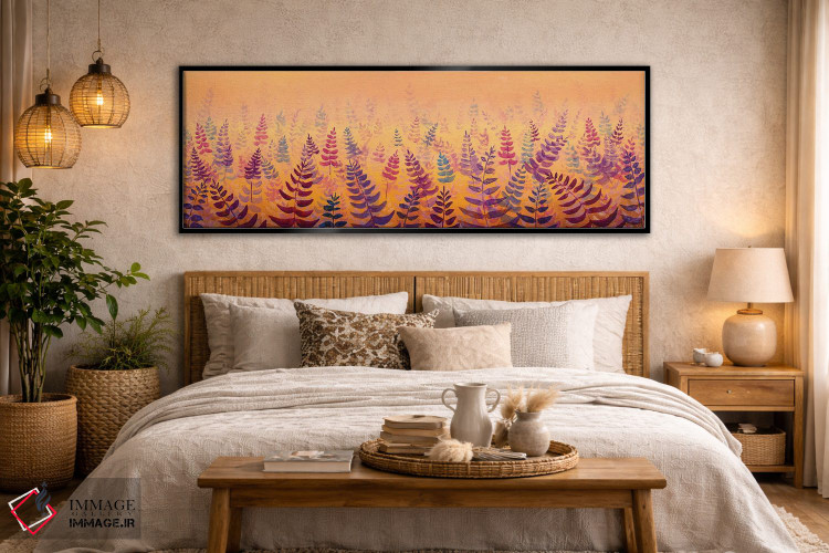 تابلو دکوراتیو پانورامای فوق عریض از مزرعه گل های لطیف اثر والری ریباکوف - D5B