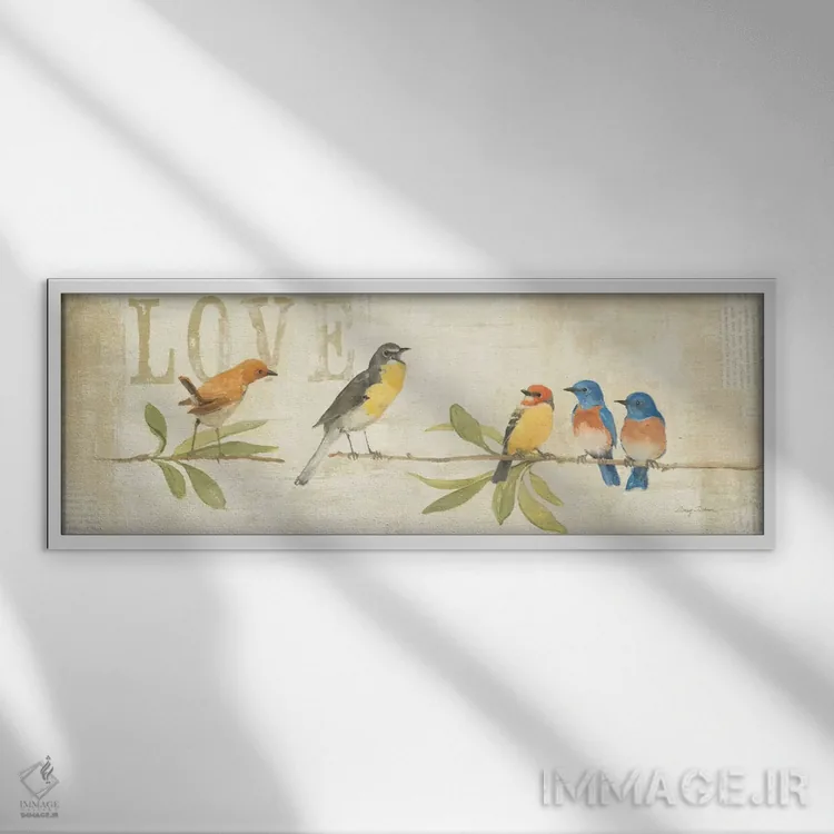 تابلو دکوراتیو ستایش زاغی پنل یک اثر ایوری تیلمن - نمای قابدار سفید