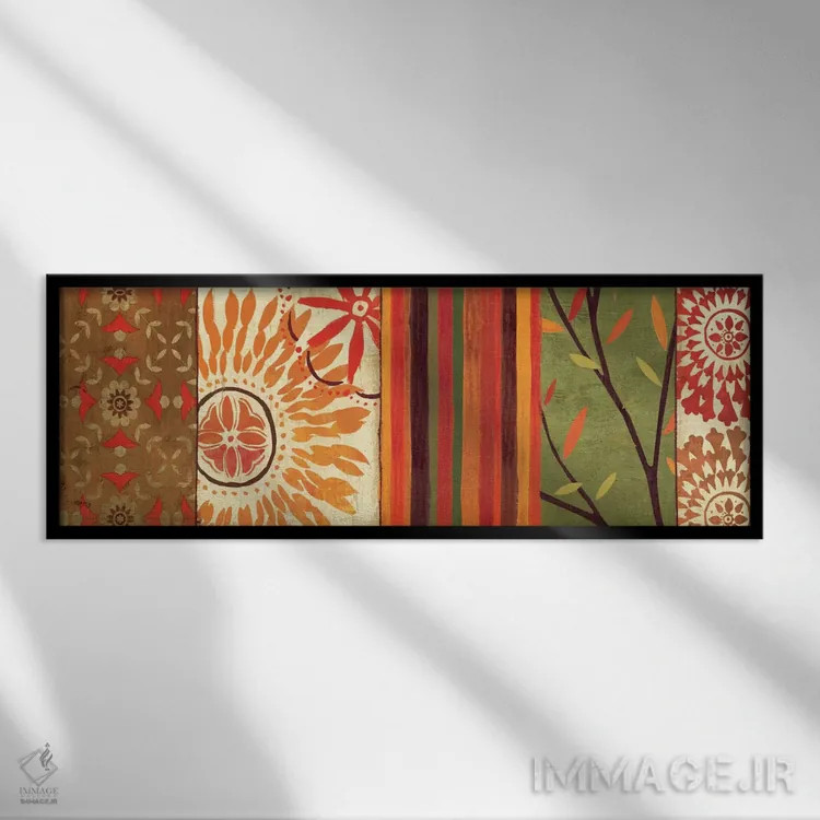 تابلو انتزاعی طبیعت انتزاعی چهار اثر ورونیک - نمای قابدار مشکی