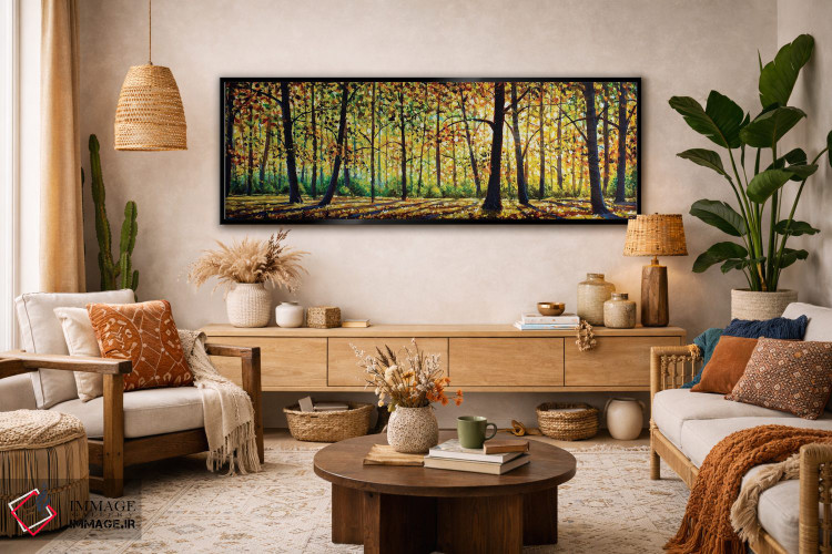 تابلو انتزاعی منظره جنگل پاییزی اثر والری ریباکوف - D4B