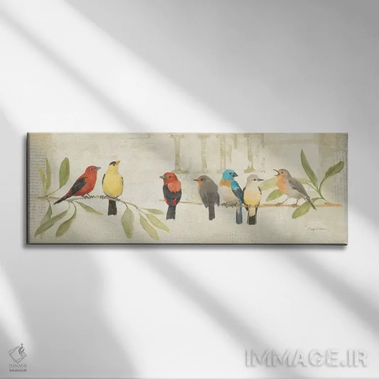تابلو مدرن ستایش زاغی پنل دو اثر ایوری تیلمن - نمای روبهرو روی دیوار