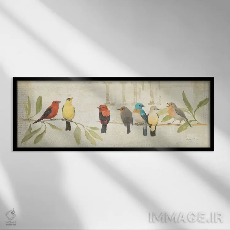 تابلو مدرن ستایش زاغی پنل دو اثر ایوری تیلمن - نمای قابدار مشکی