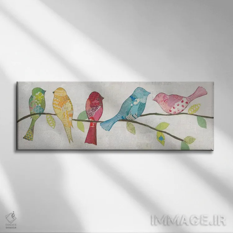 تابلو دکوراتیو هم صحبتی ۱ اثر کورتنی پرال - نمای روبهرو روی دیوار