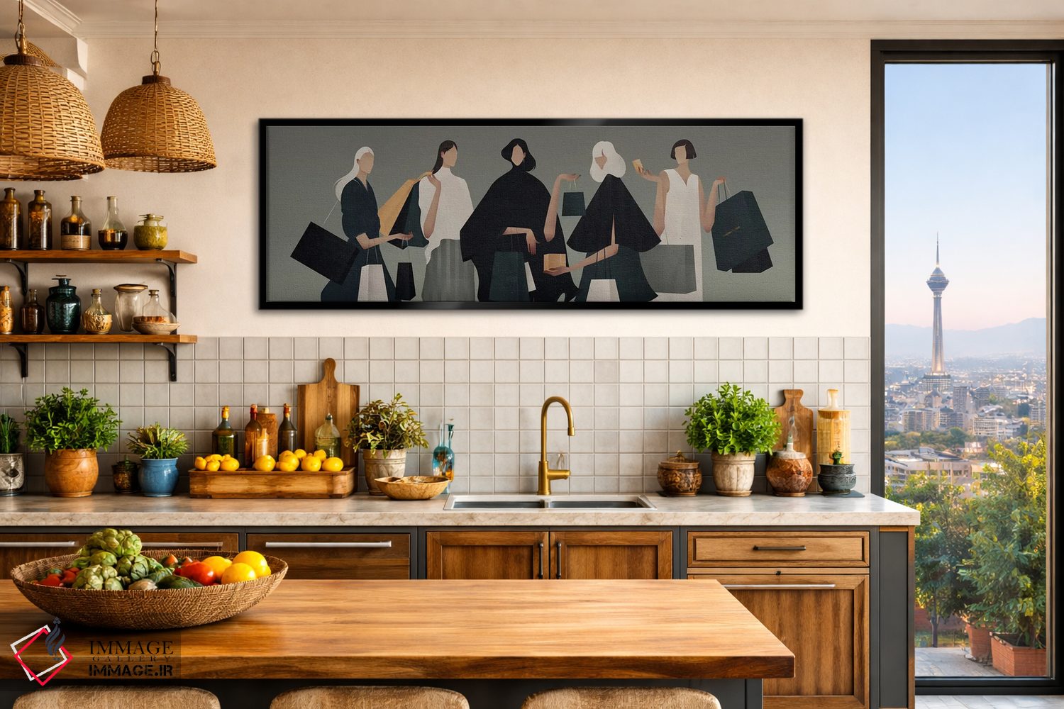 تابلو مدرن زمان خرید II اثر والریا سیمانتوفسکایا - D2B