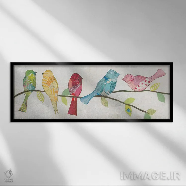 تابلو دکوراتیو هم صحبتی ۱ اثر کورتنی پرال - نمای قابدار مشکی