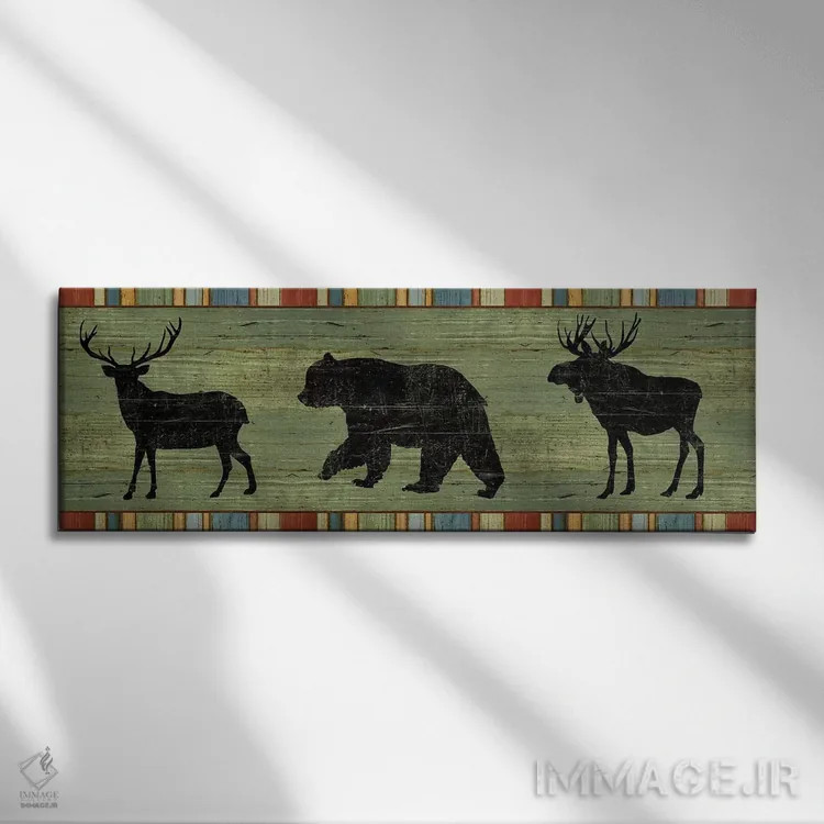 تابلو دکوراتیو کلبه کنار دریاچه ۱۴ اثر سو شلاباخ - نمای روبهرو روی دیوار