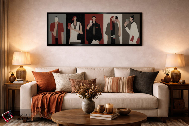 تابلو مدرن آینه ها اثر والریا سیمانتوفسکایا - D5B