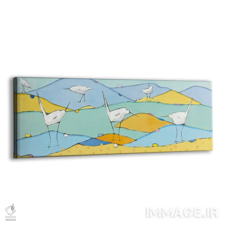 تابلو دکوراتیو حواصیل های تالاب I اثر فیلیس آدامز - نمای پرسپکتیو محصول