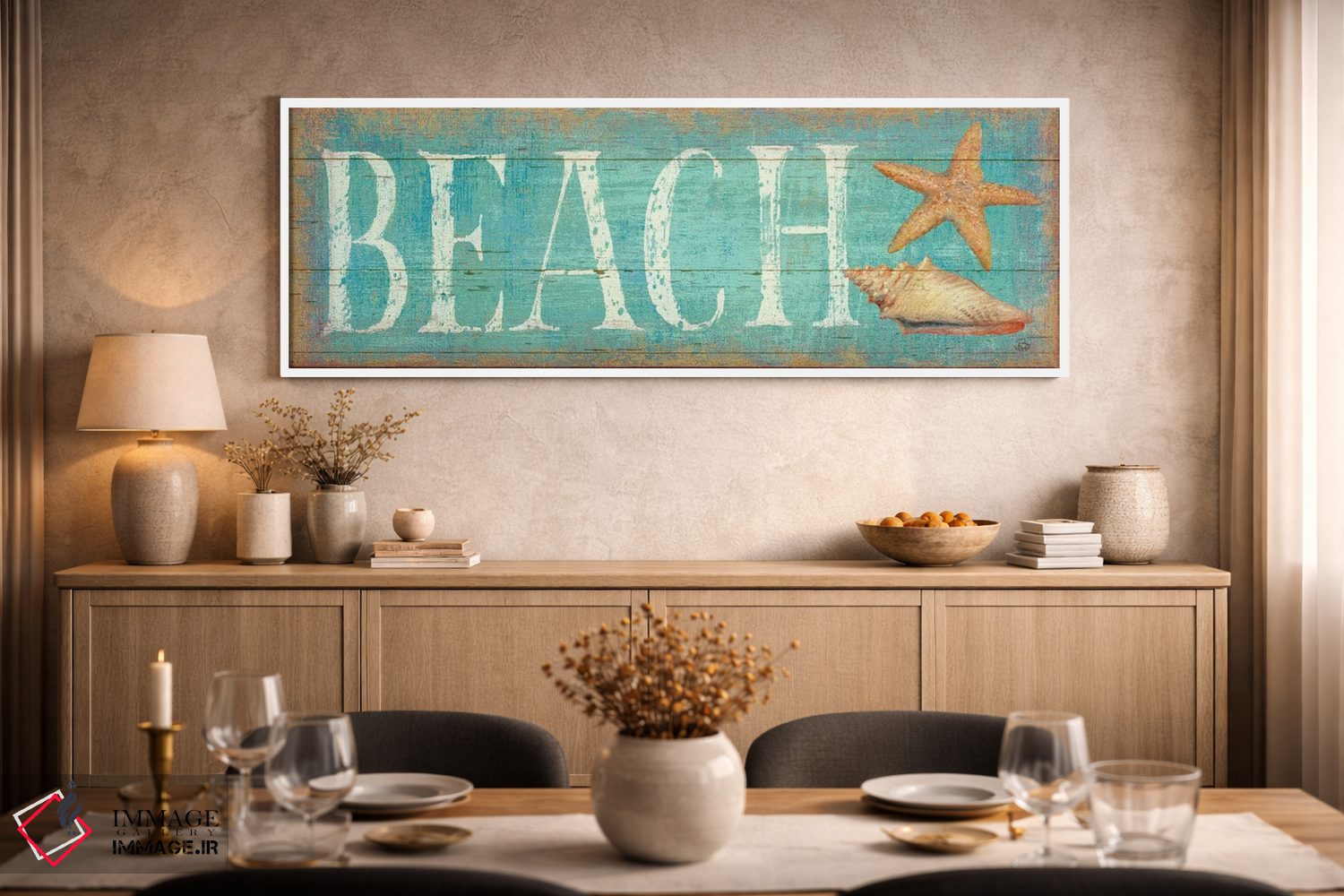تابلو دکوراتیو ساحل پاستلی اثر دافنه بریسونه - D2W