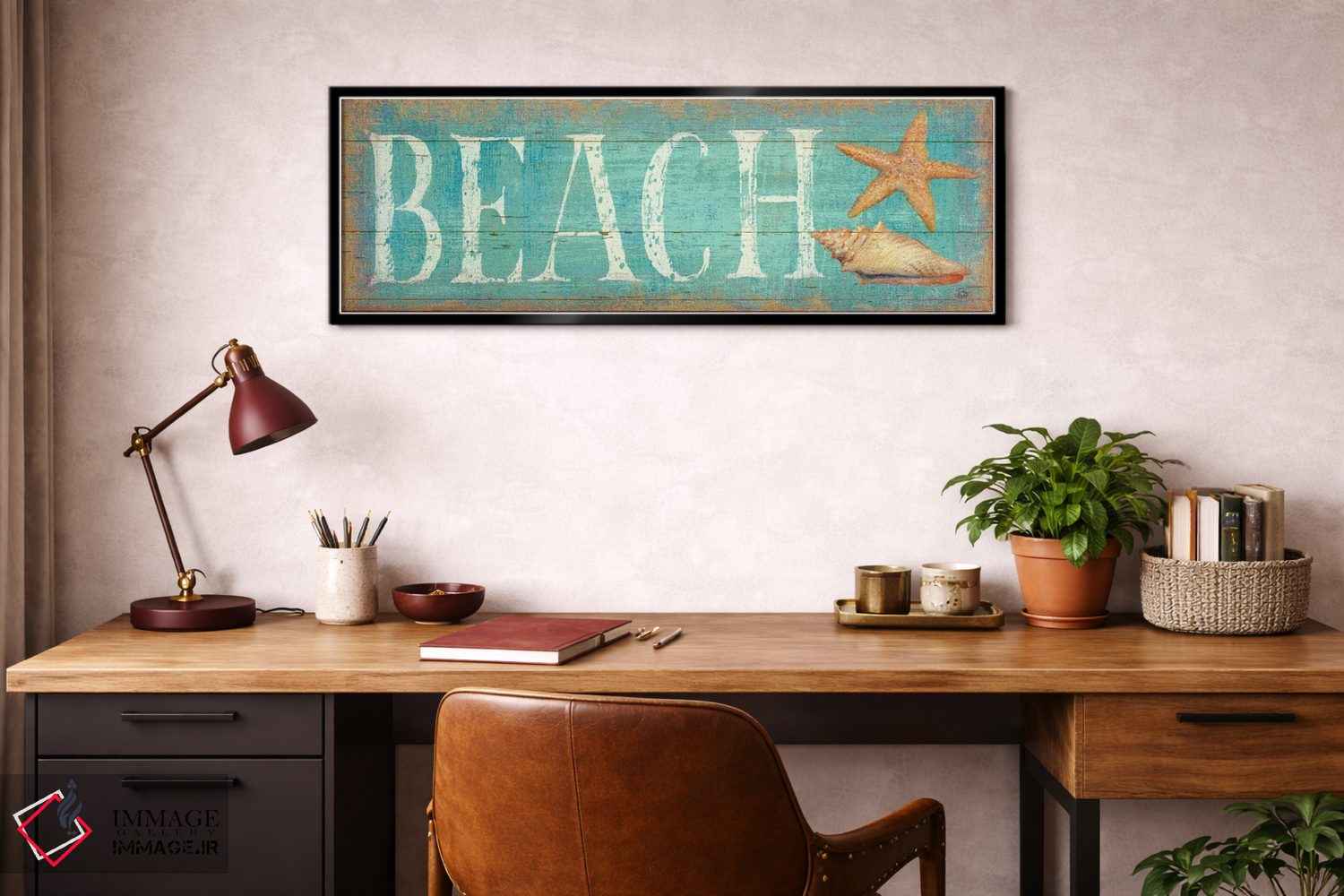 تابلو دکوراتیو ساحل پاستلی اثر دافنه بریسونه - D4B