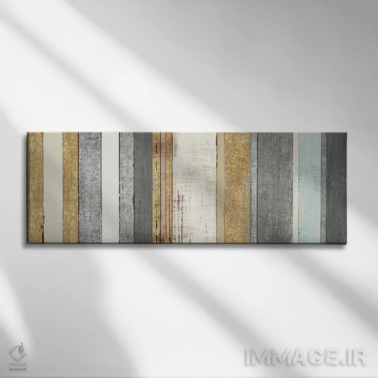 تابلو انتزاعی چشم انداز ساحلی XII اثر مایکل مولان - نمای روبهرو روی دیوار